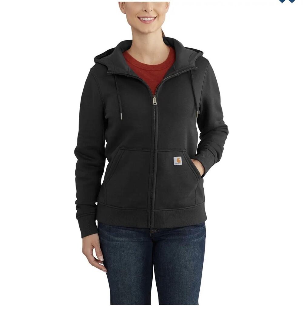 Carhartt Women’s XL relaxed midweight full zip sweatshirt plum cotton blend